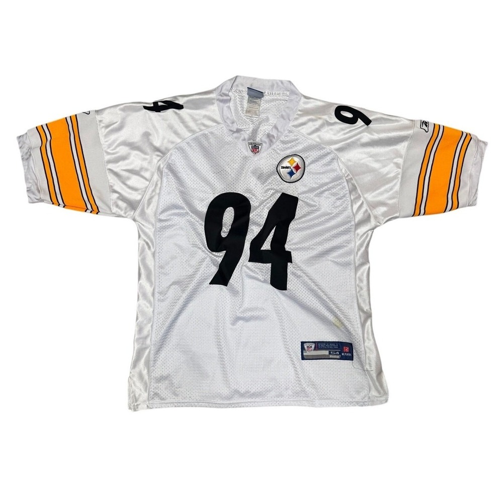 Reebok Lawrence Timmons 94 Pittsburgh Steelers NFL Stitched Jersey White Size 54